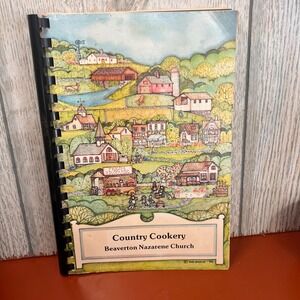 Country Cookery, Beaverton Nazarene Church spiral cookbook vintage Oregon